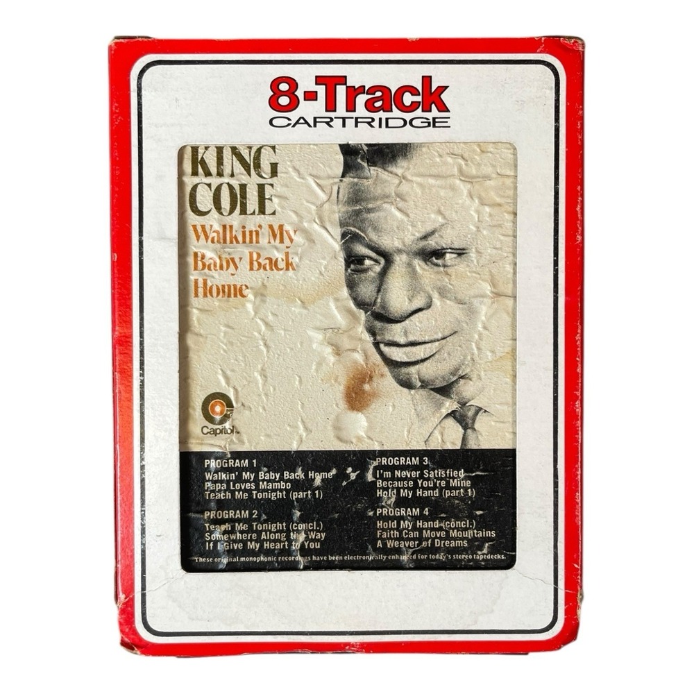 Nat King Cole Walkin' My Baby Back Home 8-Track Tape